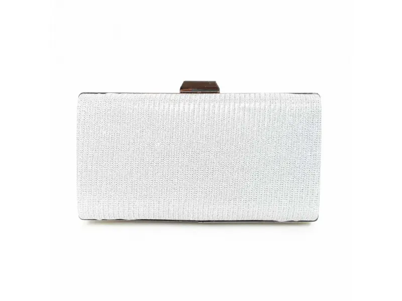 Μεγάλη ασημένια βραδινή τσάντα Μεγάλη ασημένια βραδινή τσάντα