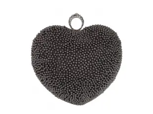 Τσάντα χορού με μαργαριτάρια - καρδιά