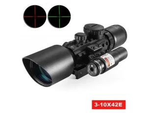 Διόπτρα Μονόκυαλο Σκοπευτικό – M9 LS3-10x42E Zoom Illuminated + Red Laser 	