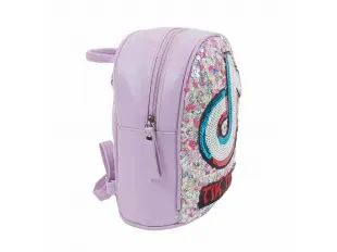 Μωβ παιδικό σακίδιο πλάτης με πούλιες - Tik Tok