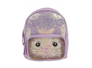 Μωβ σακίδιο πλάτης για κορίτσι - γατάκι