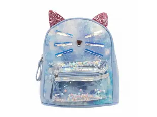 Μπλε παιδικό σακίδιο πλάτης - γατάκι