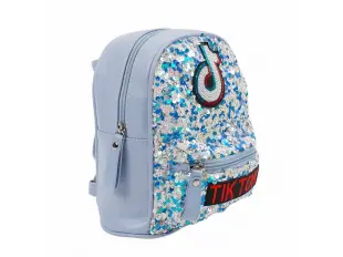 Μπλε σακίδιο πλάτης με πούλιες - Tik Tok