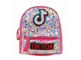 Σακίδιο πλάτης από κυκλάμινο με πούλιες - Tik Tok