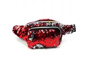 Κόκκινη τσάντα χιαστί - πούλιες